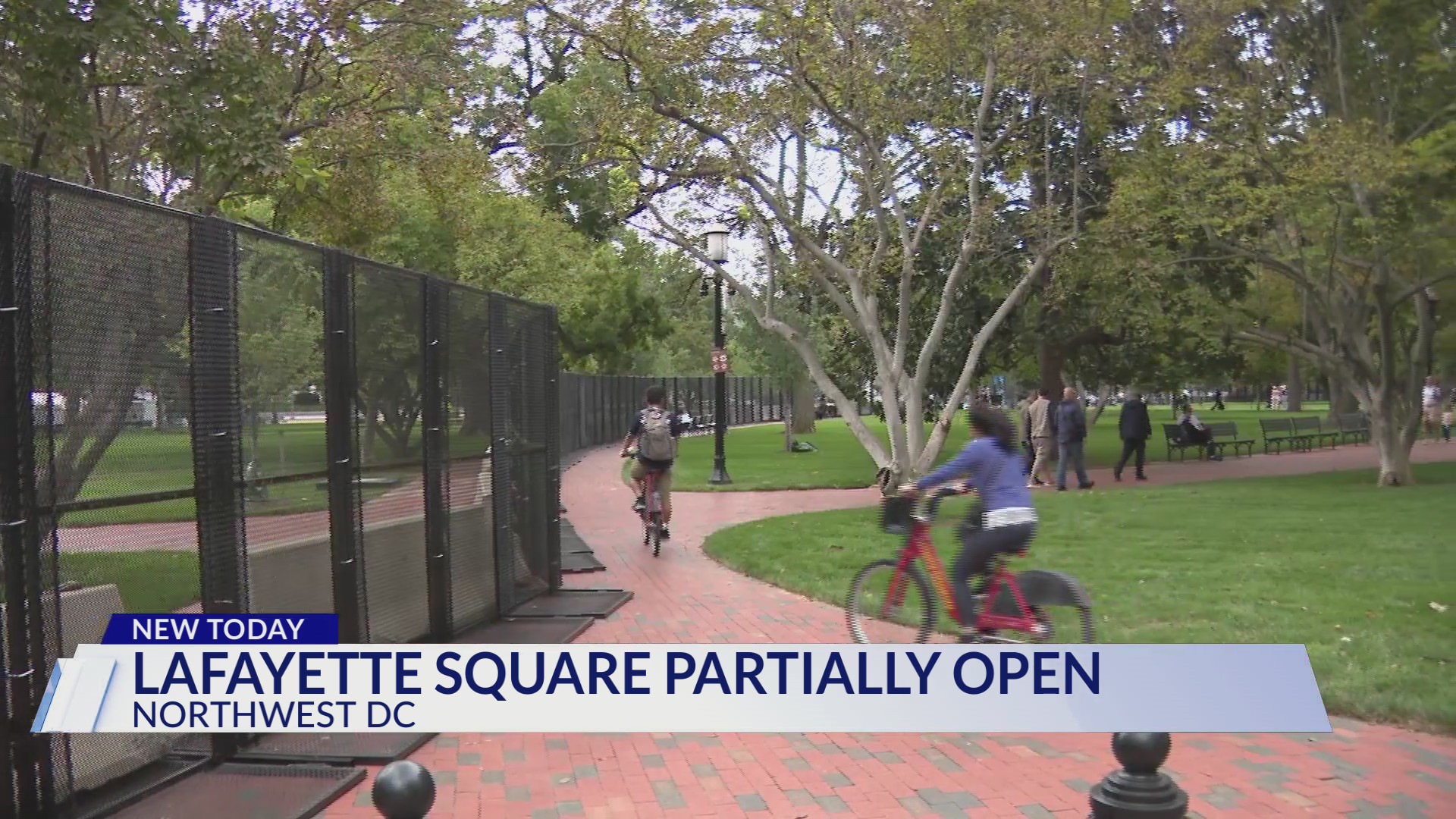 Lafayette Square across from White House partially reopens