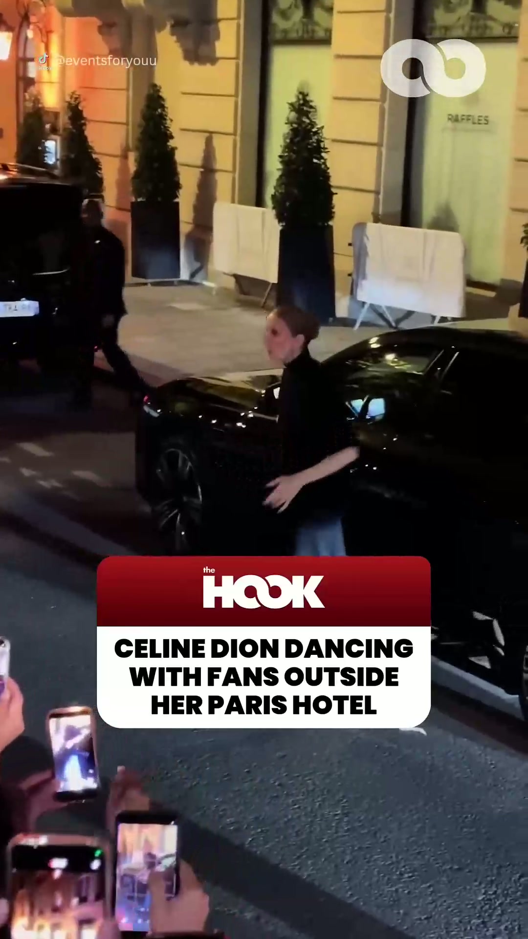 Céline Dion turning the pavement outside her Paris hotel into her own ...