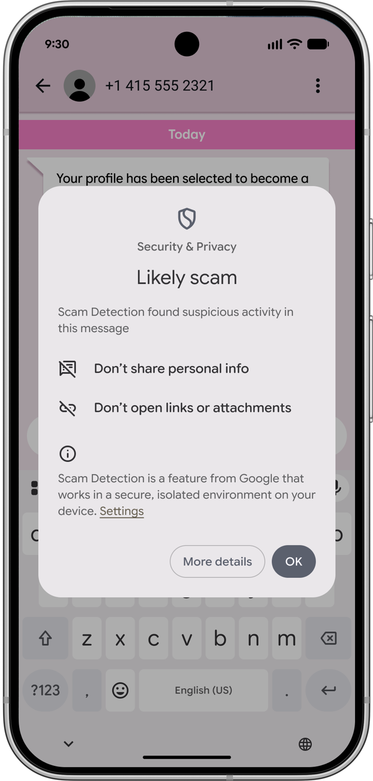 I relied on Gboard's new scam detection for a week to see if it can ...