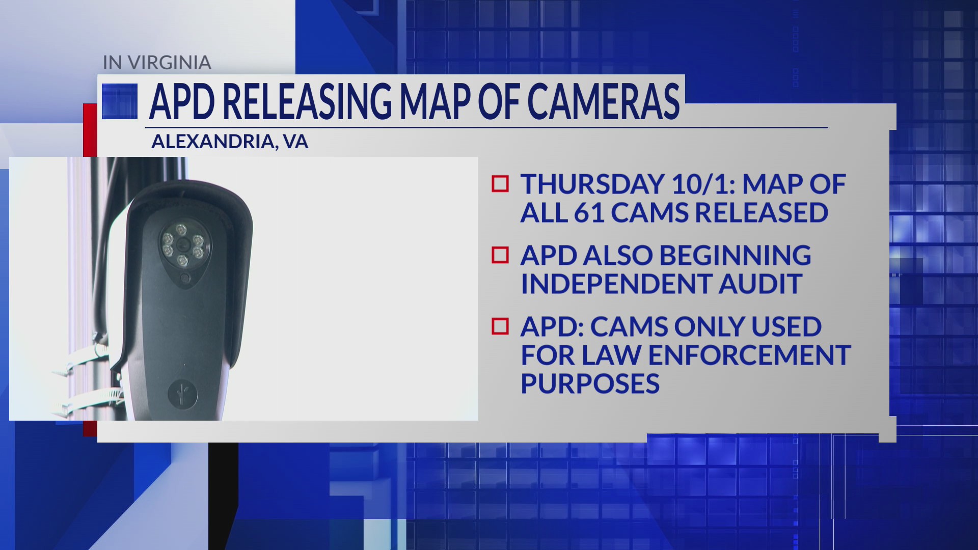 Alexandria police to release map of Flock camera locations