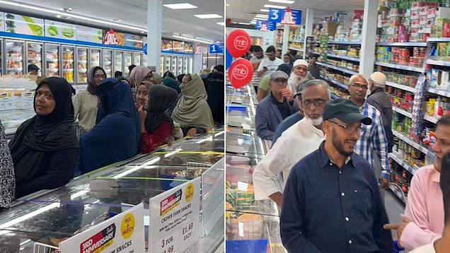 Video of men and women in separate queues at megastore goes viral