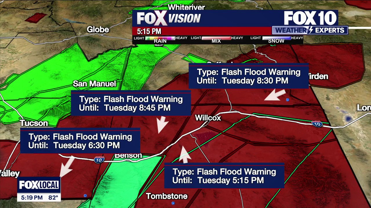 Arizona weather forecast: Flash flood watches, warnings active as ...