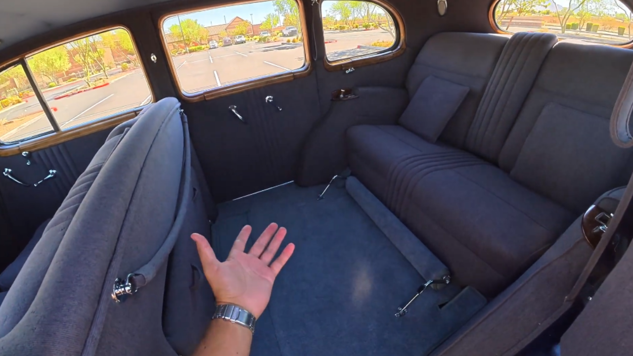 1935 Packard Twelve Series rear passenger compartment