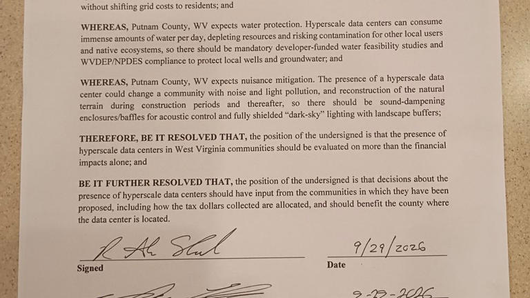 Resolution sets rules for hyperscale data center project in Putnam County