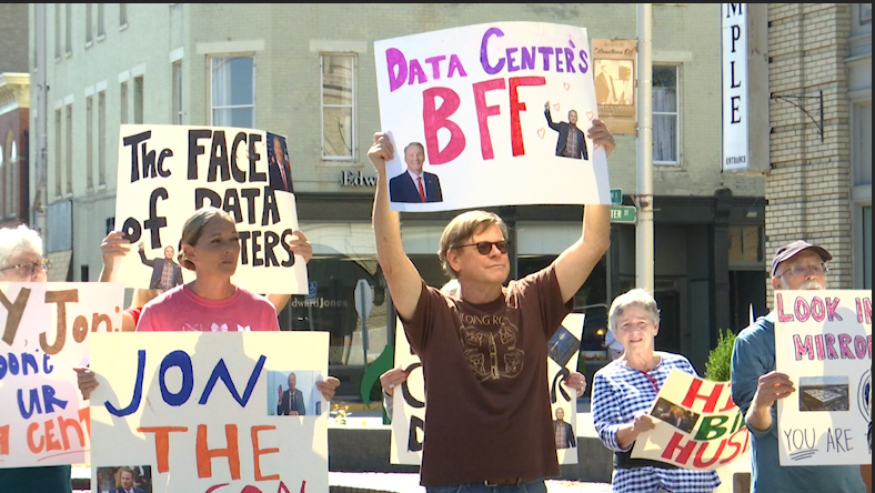 Ohioans rally against US Senator Jon Husted’s support of data centers