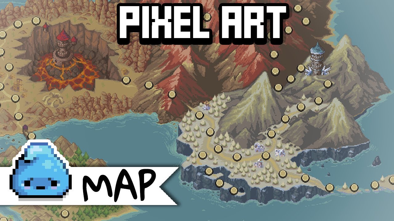 What goes into pixel art world maps