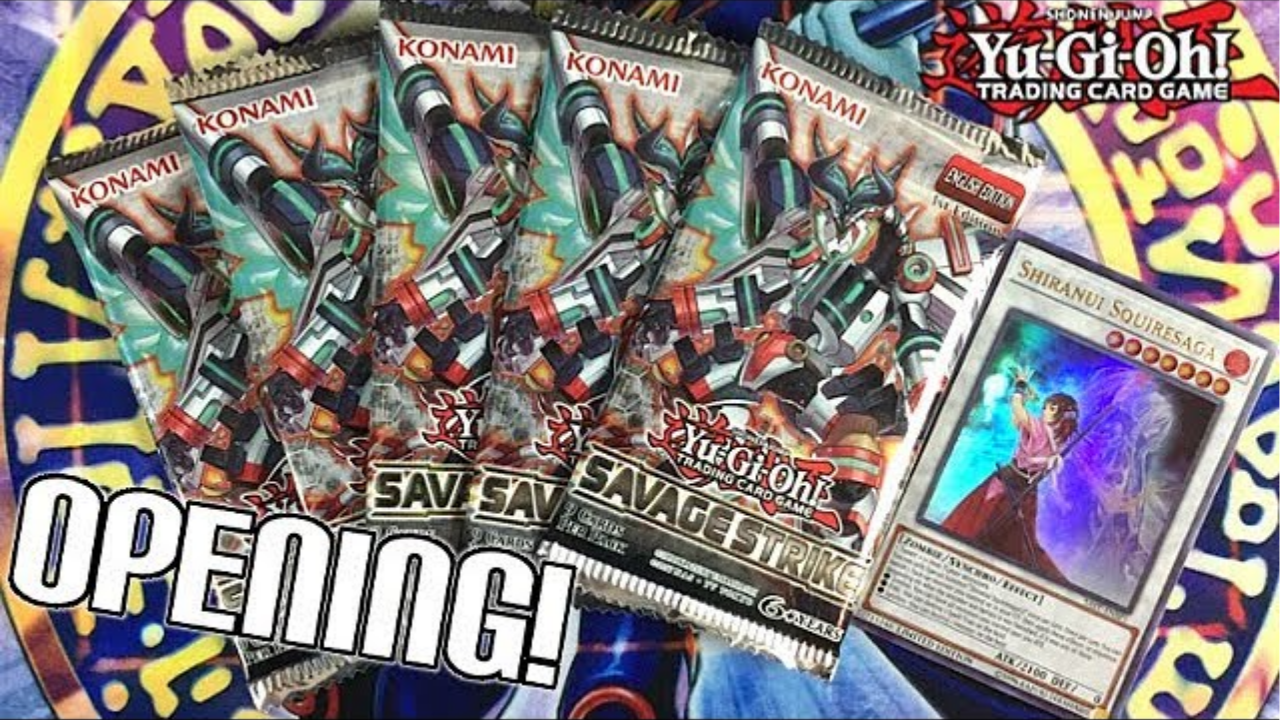 Yu-Gi-Oh Savage Strike sneak peek opening 5 packs of the new set