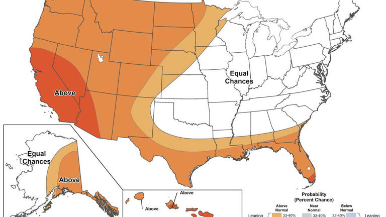 NOAA maps show which states could see a warmer—and wetter—October