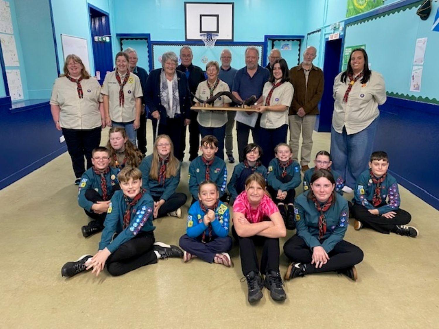 Kirkcaldy scout group founders unite for presentation of kudu horn