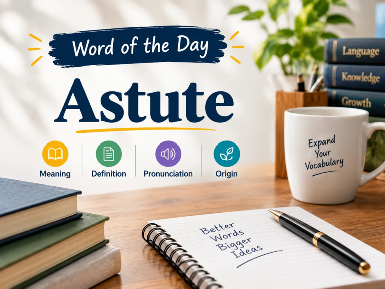Word of the day: 'Astute' - meaning, definition, pronunciation and origin