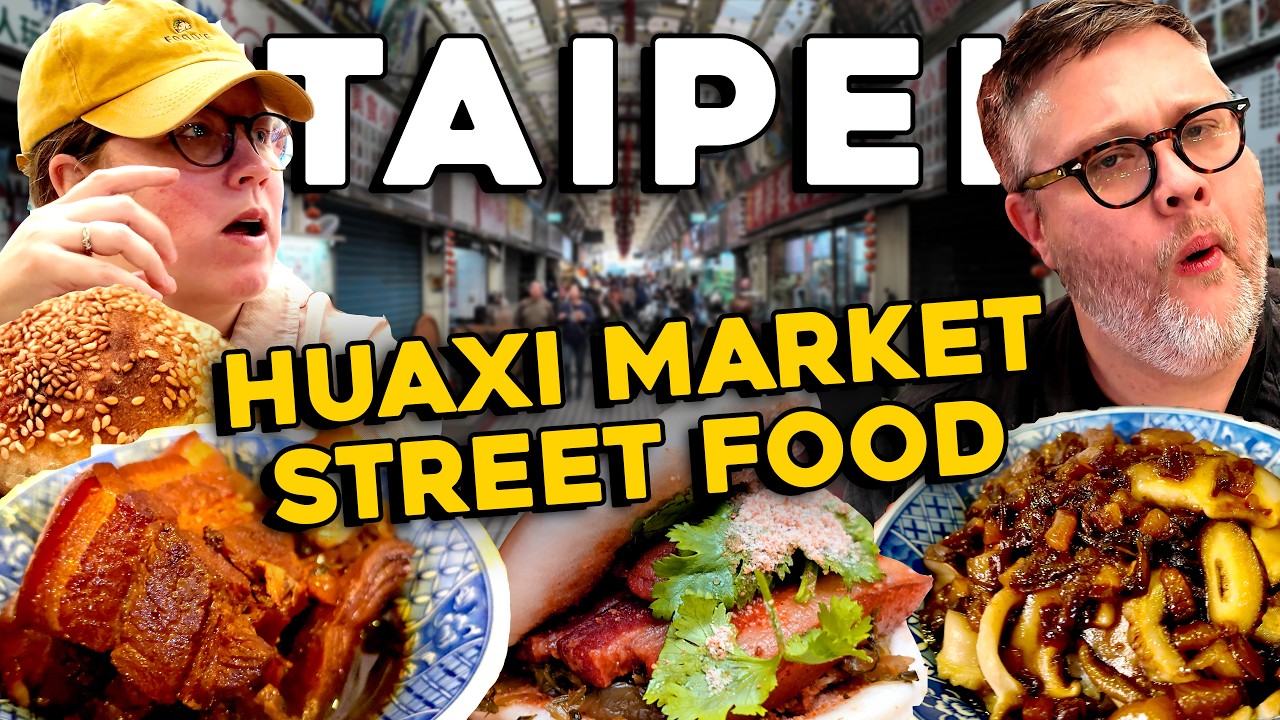 Exploring street food at Huaxi Market Taipei