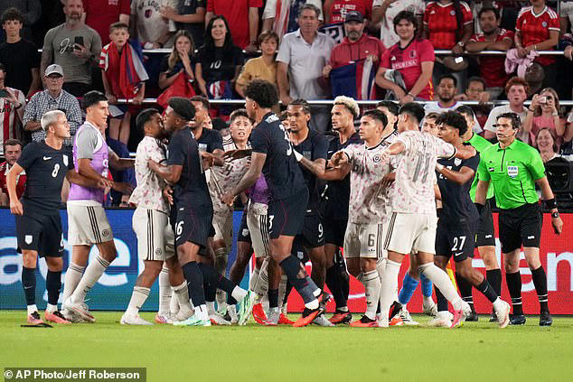 Tyler Adams was furious and held back while Mauricio Pochettino tried to separate the sides