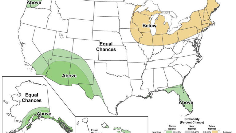NOAA maps show which states could see a warmer—and wetter—October