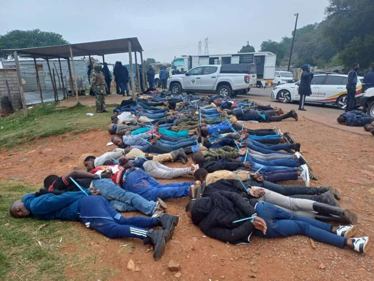 Operation Prosper: 121 suspected illegal miners arrested, five firearms ...
