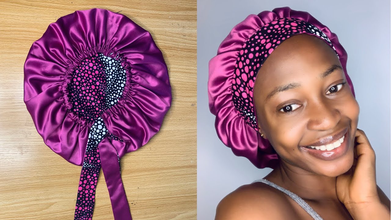 DIY reversible hair bonnet sewing tutorial