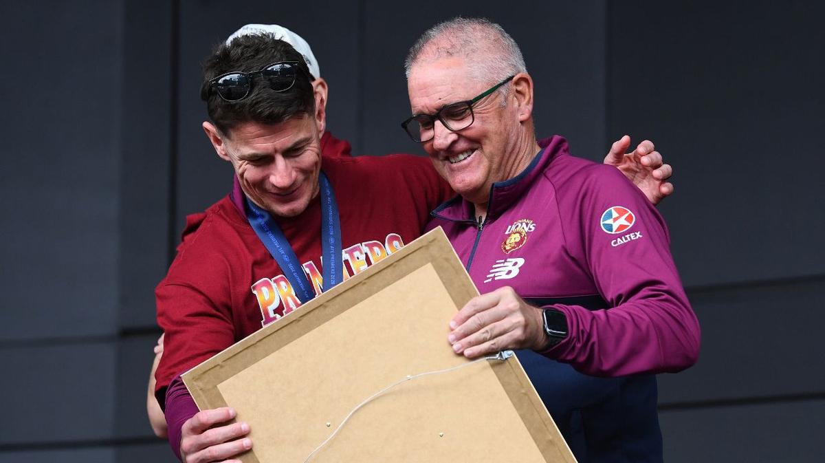 Chris Fagan honoured with special gift as 'one more year' chant breaks ...
