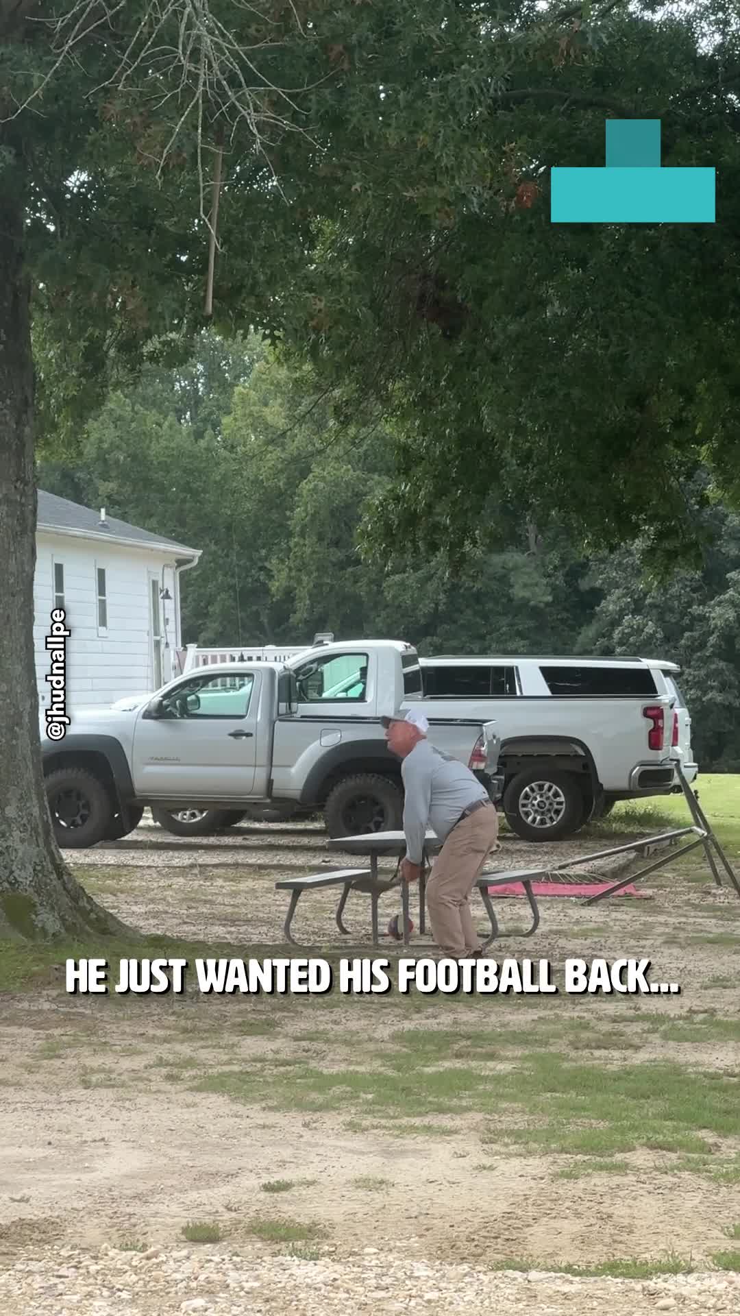 Virginia dad tries to get football out of tree and things quickly get worse