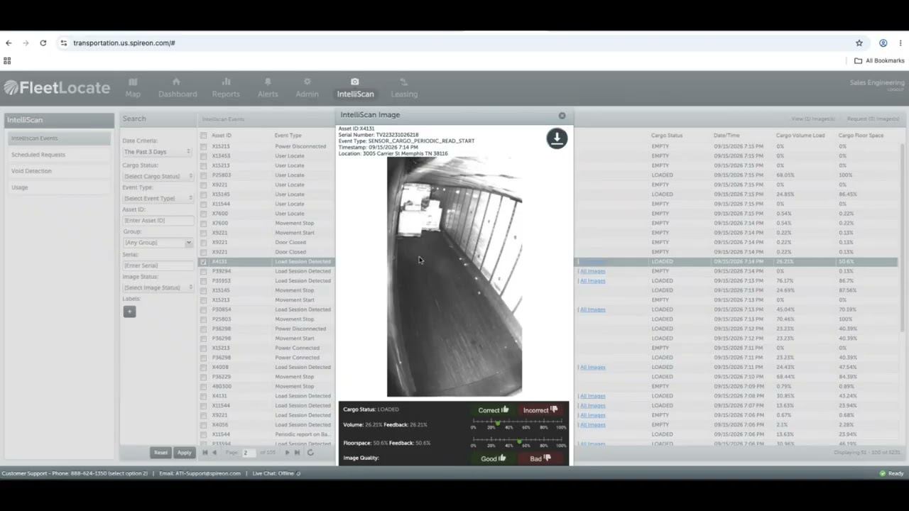Solera fleet platform: Visual cargo sensing & AI void detection