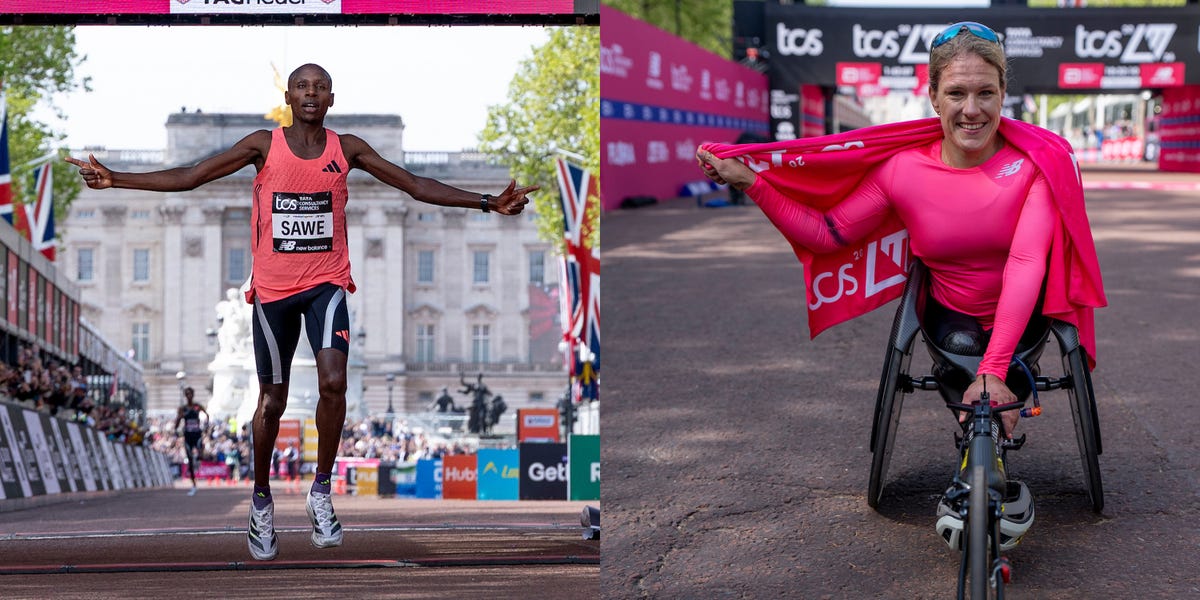Rock, paper, scissors between marathon champions decides who is racing ...