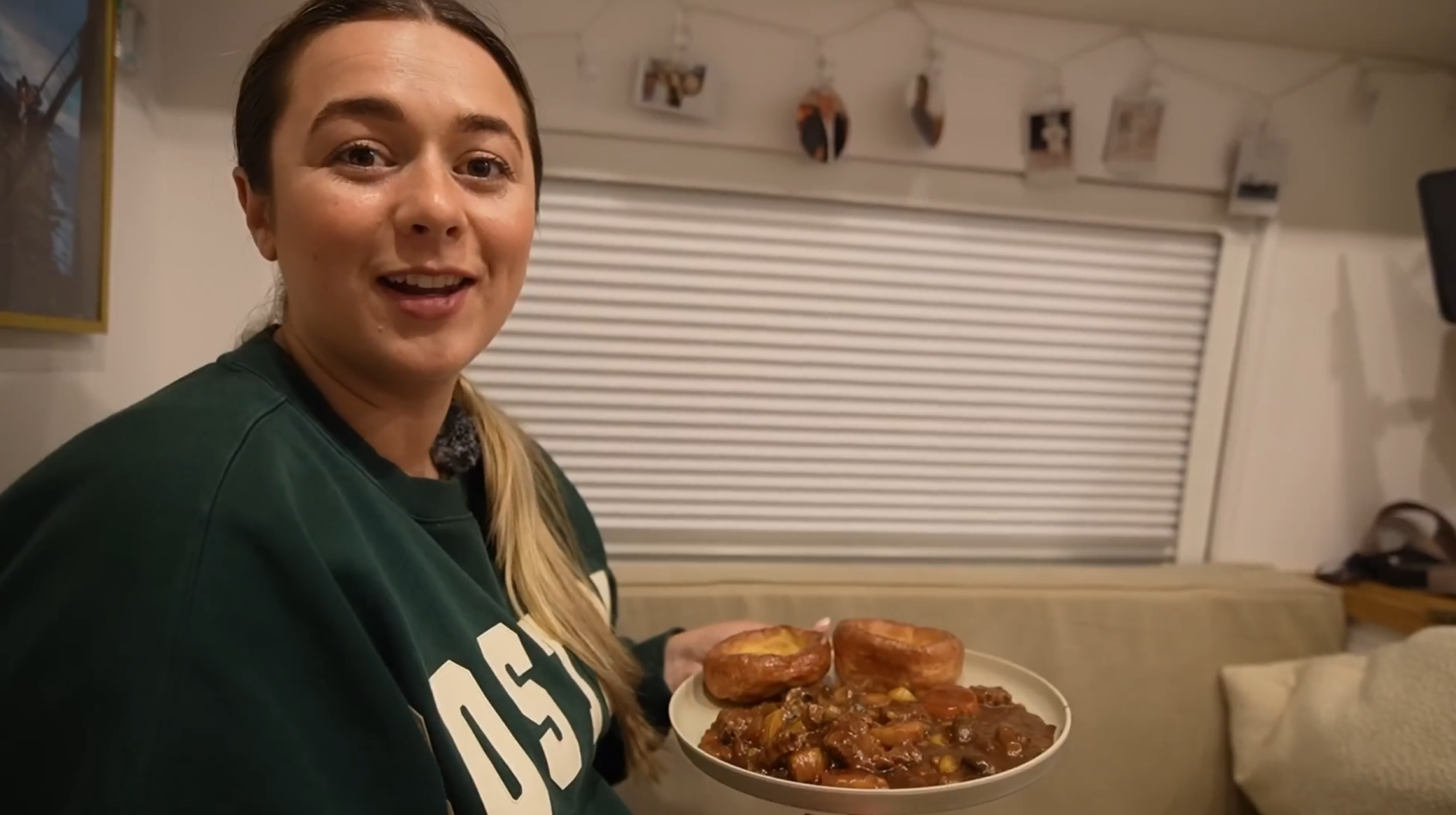 Cooking a hearty Irish stew during van life