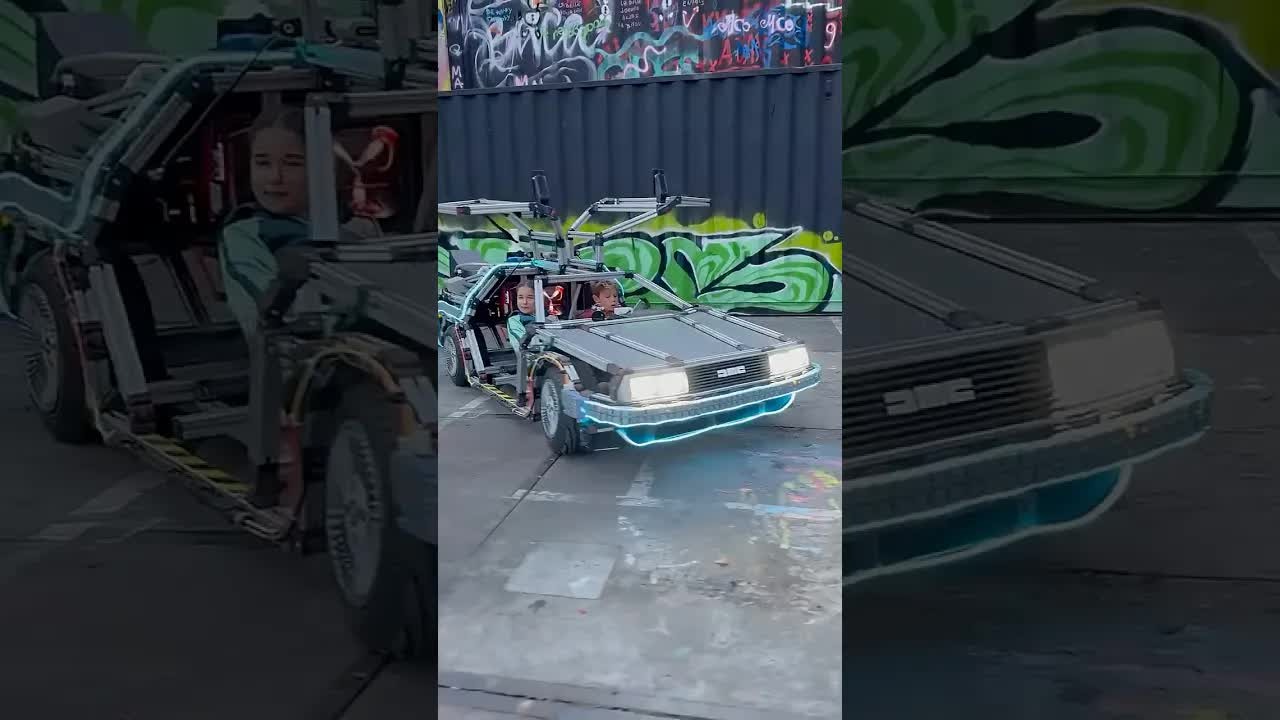 This LEGO DeLorean looks like time travel got built one brick at a time