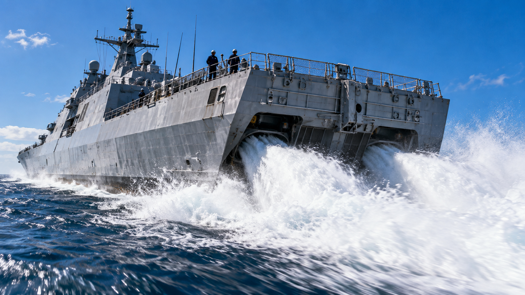 Why one of the Navy’s fastest warships has no propellers
