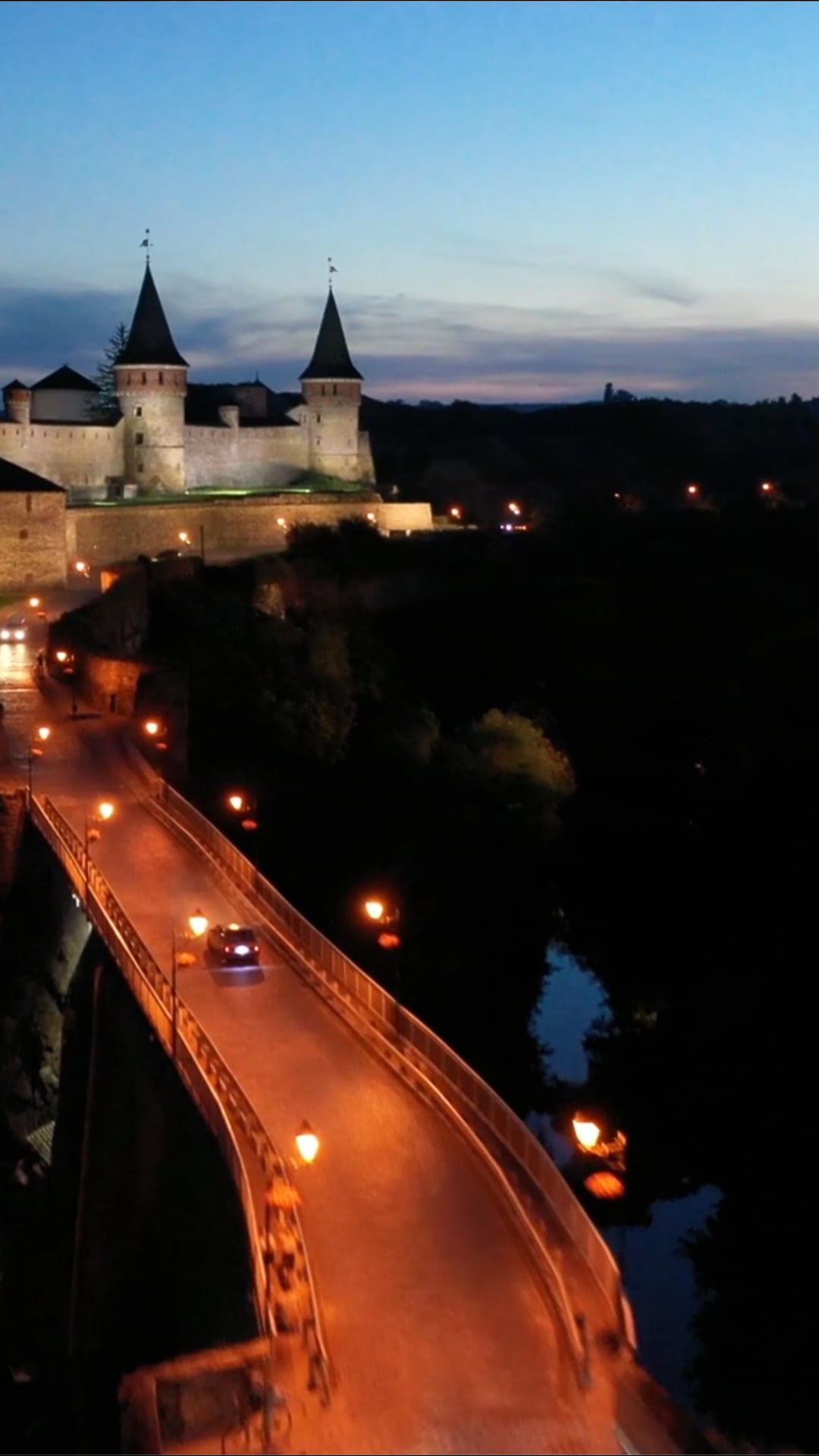 Kamianets-Podilskyi, Ukraine: Drone views of medieval castle