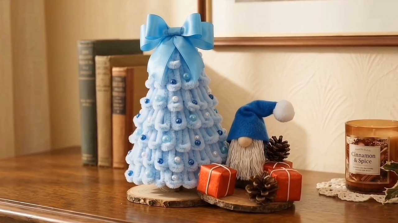 Simple DIY Christmas Tree Decoration Made From Pipe Cleaners Ideas