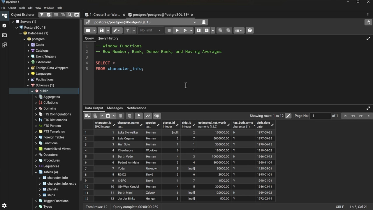 How To Use Window Function In PostegreSQL