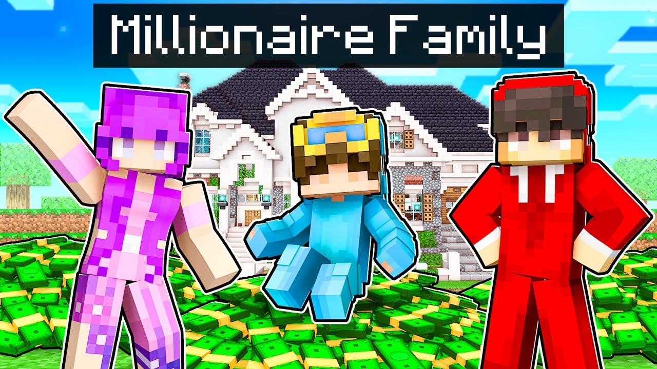 Adopted by a millionaire family in Minecraft!