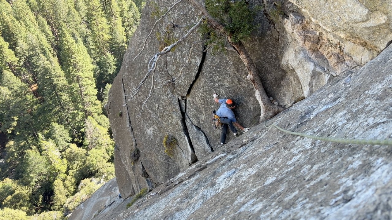 Once he started this climb, there was no easy way out