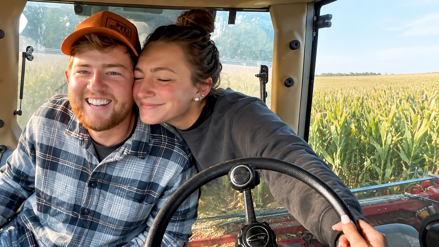 Coffee date on a tractor