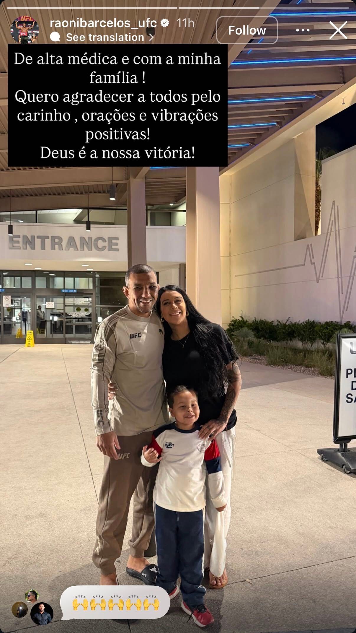 UFC's Raoni Barcelos discharged from hospital after in-fight health scare