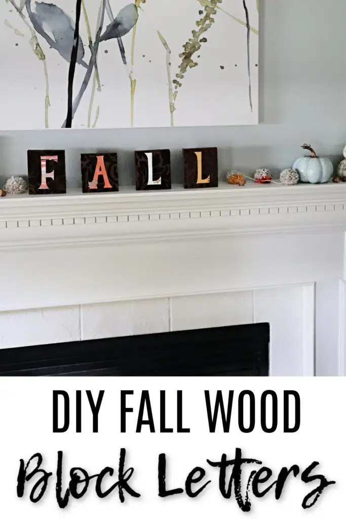 DIY fall wood block letters craft for easy autumn decor