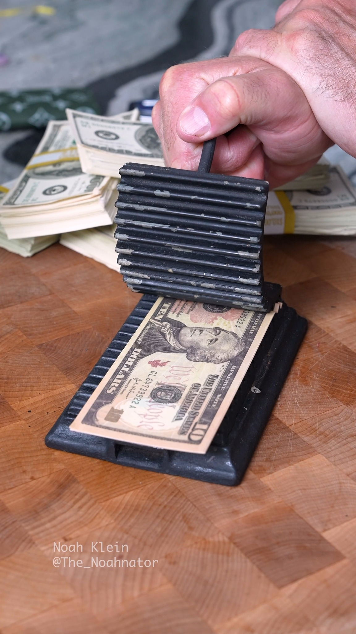 American money vs. hand press