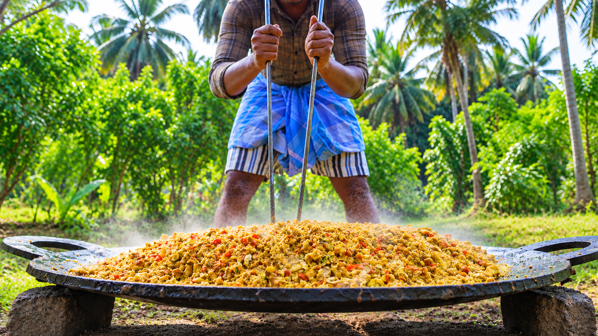 Cooking a massive mutton scrambled egg with minced lamb meat
