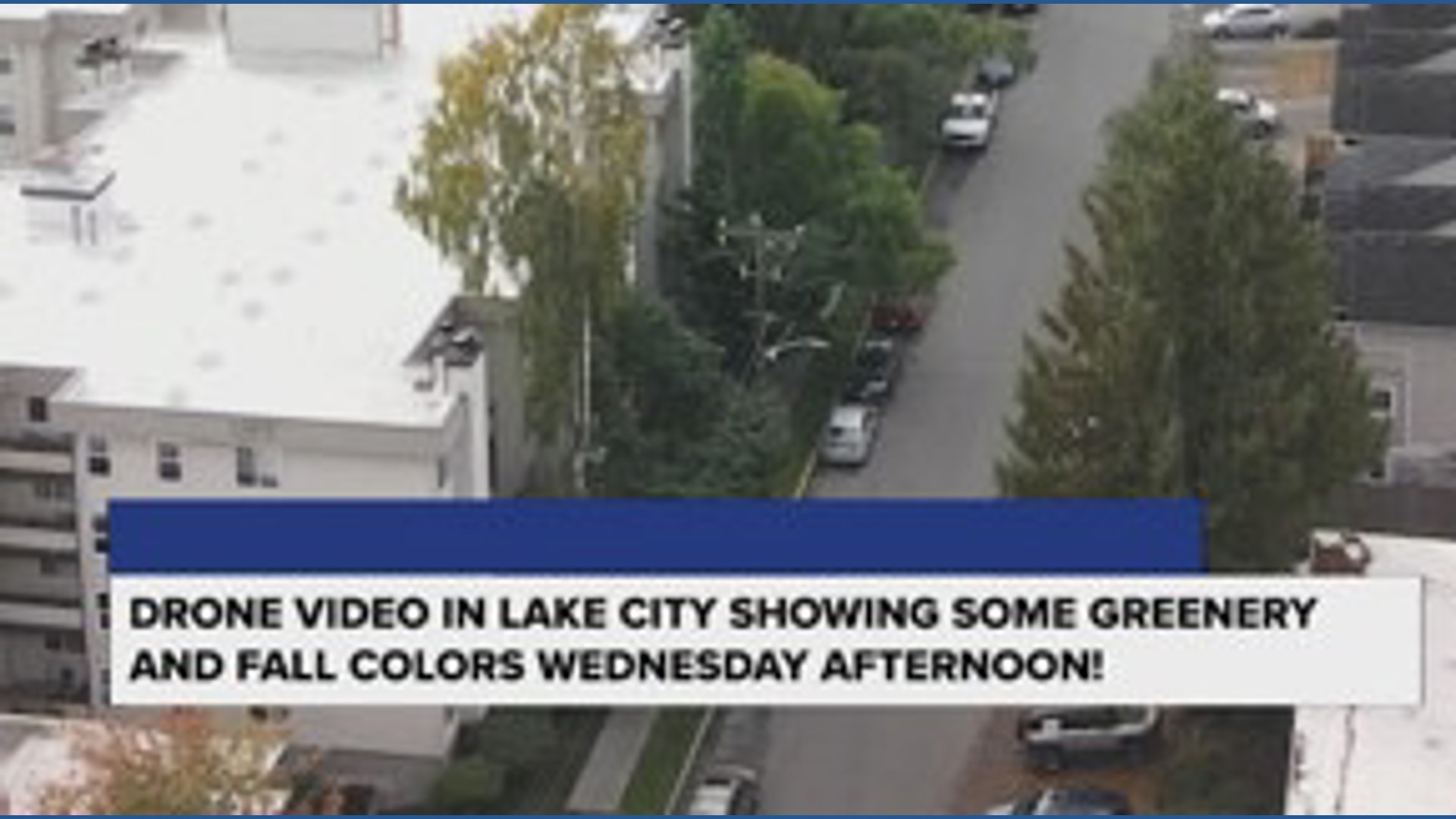 Bird's eye view of fall in Lake City