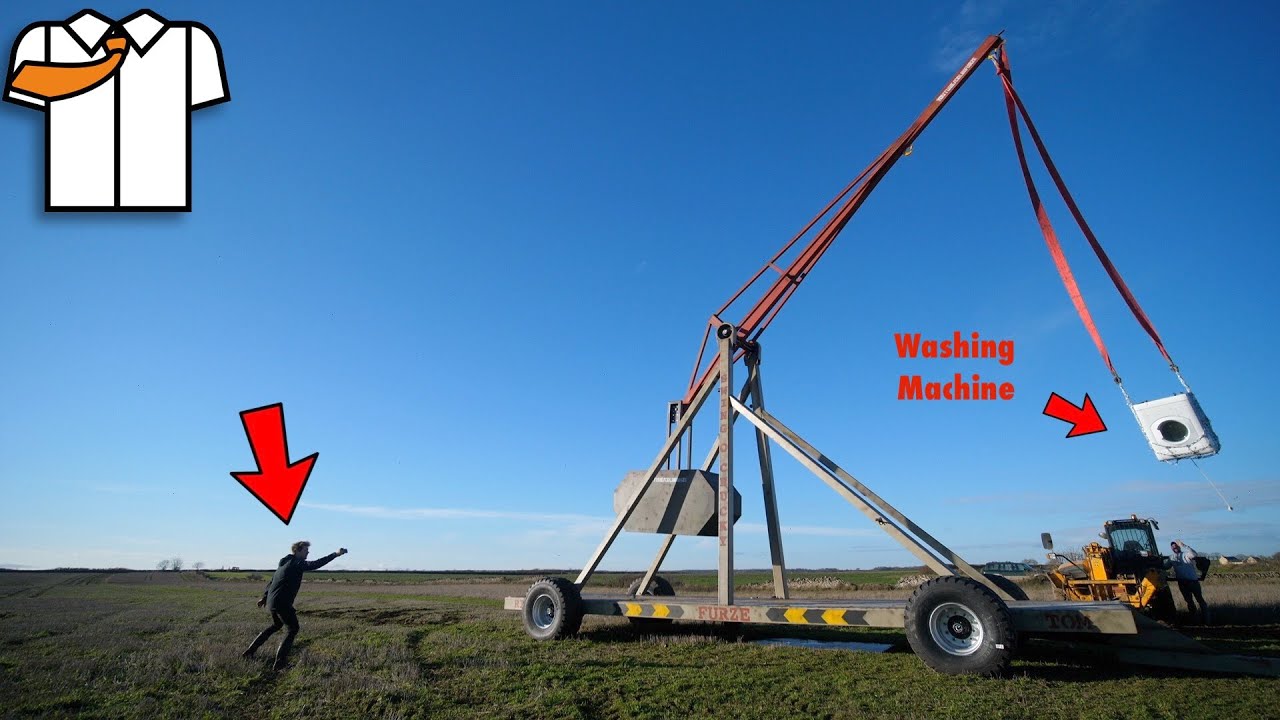 Massive trebuchet/catapult first test