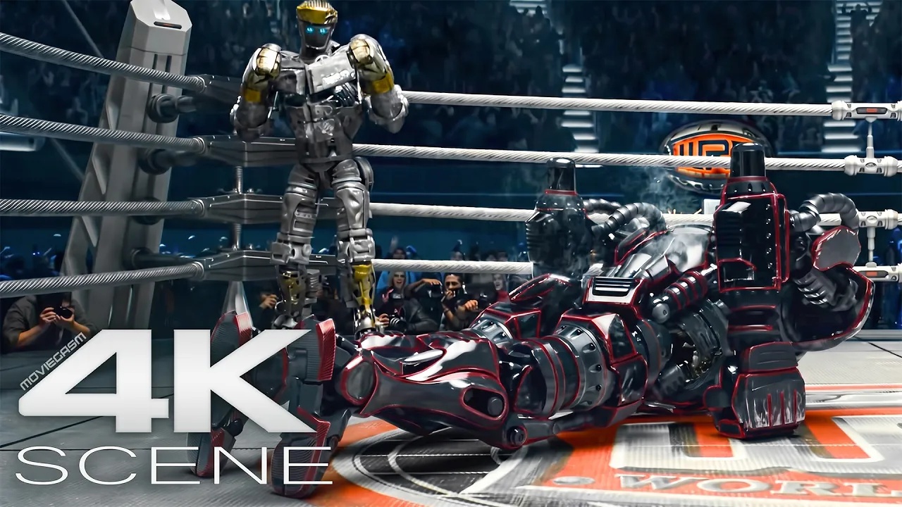 Atom vs. Zeus final battle (4K Blu-ray) fight scene Real Steel