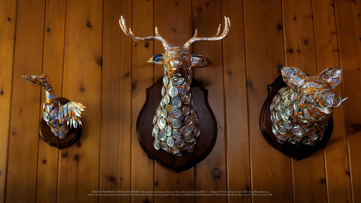 Busch Light is giving away taxidermy trophies handcrafted from beer cans