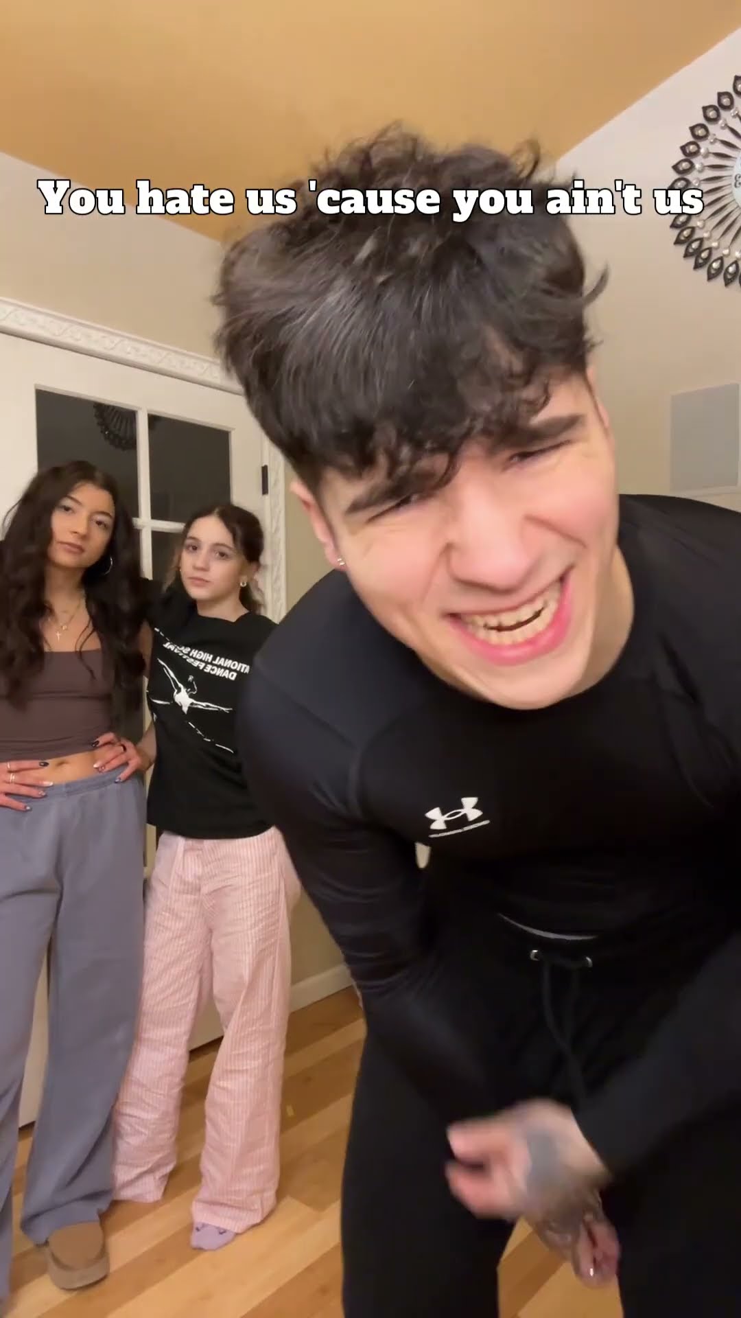 Sibling dynamics: The anthem check!