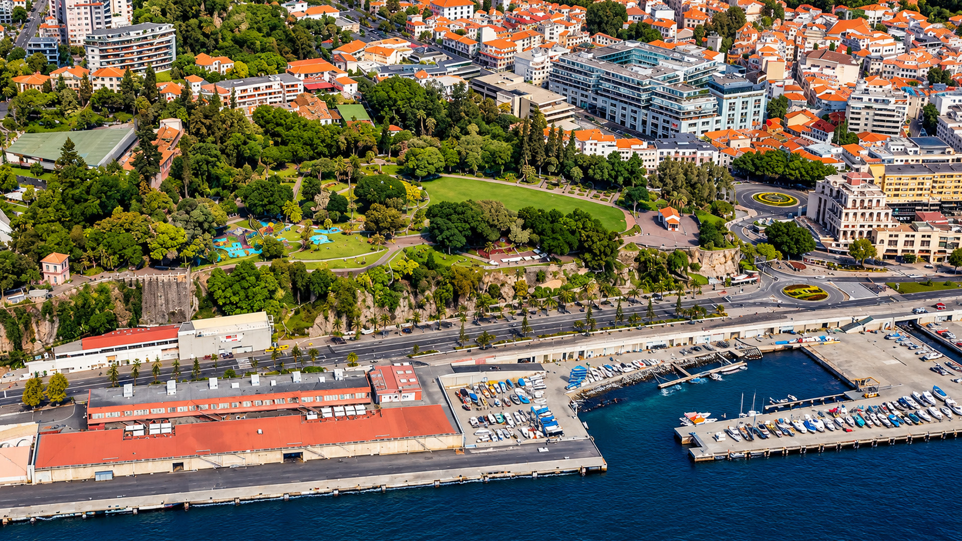 Cristiano Ronaldo museum surrounded by marina and city views