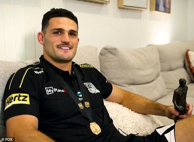 Moment Nathan Cleary's father fought back tears during injured Panthers ...
