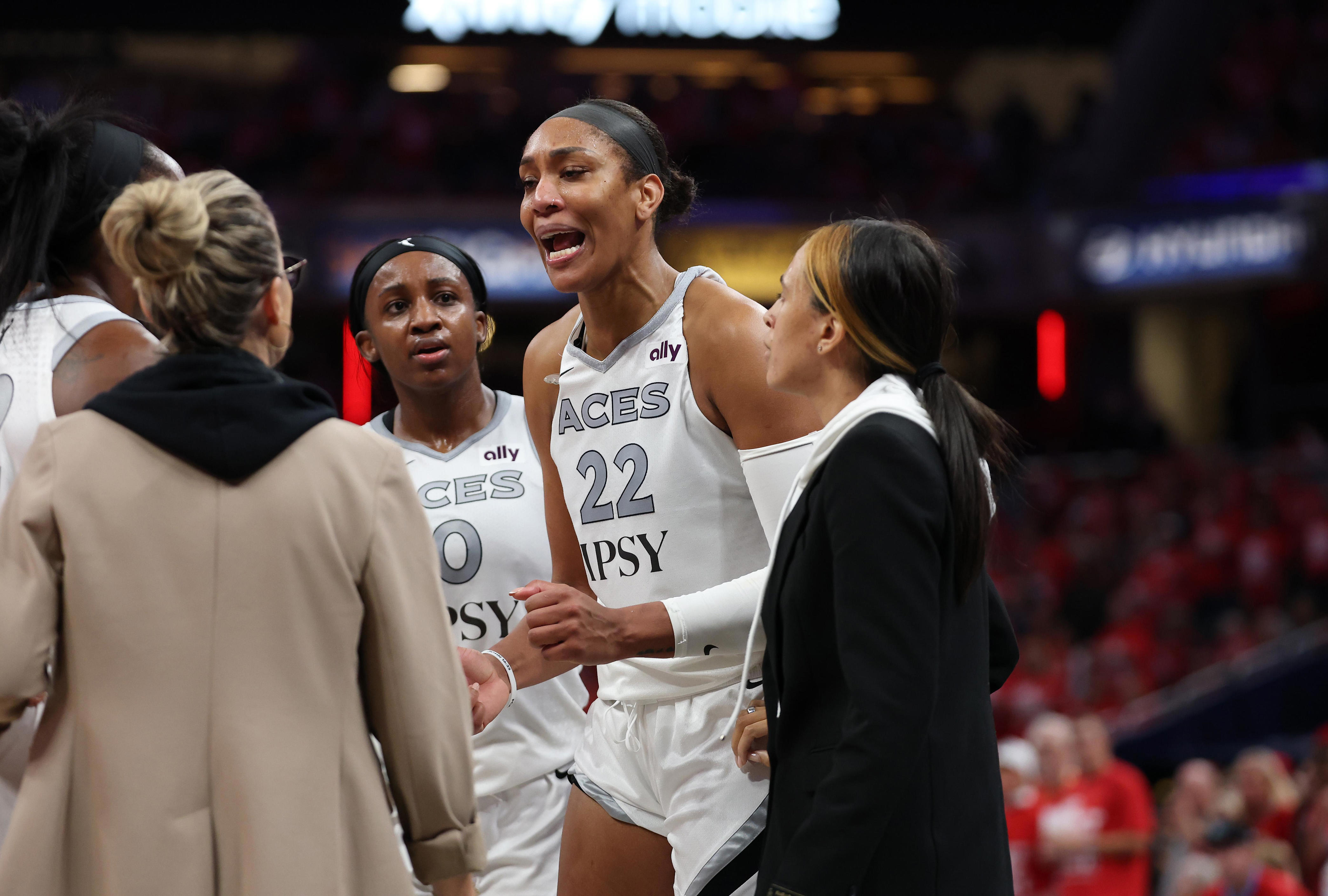 WNBA playoffs: Aces' Wilson confronts fan for disrespect