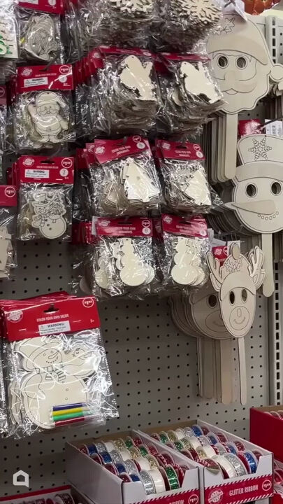 Grab some wooden snowflakes from Dollar Tree!