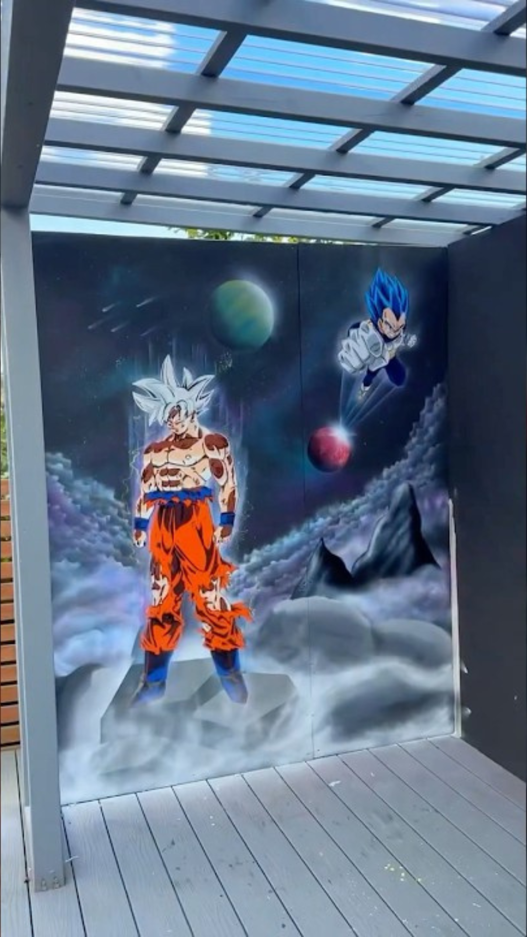 Dragon Wall Z Inspired Spray Paint Wall Artwork