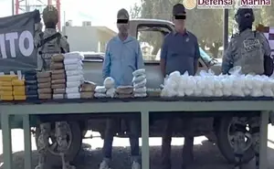 Una camioneta escondía casi 100 kilos de droga en Sonora; dos hombres fueron detenidos en San Luis Río Colorado
