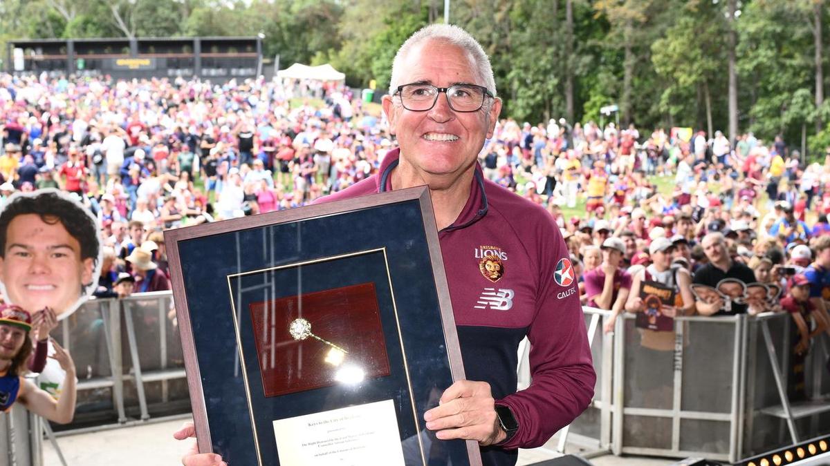 Chris Fagan honoured with special gift as 'one more year' chant breaks ...
