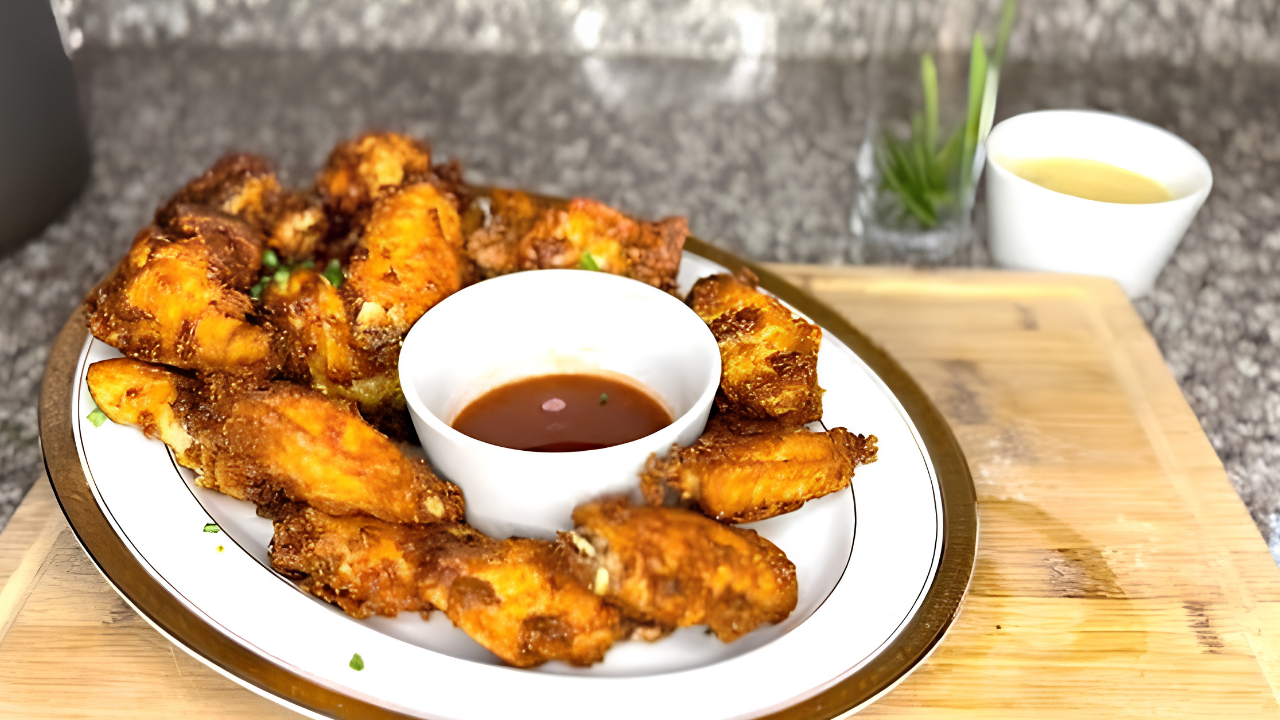 Crispy garlic basil parmesan chicken wings