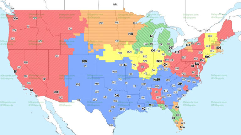 NFL coverage map week 4: TV broadcast schedule and announcers for FOX ...